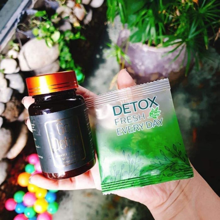 Combo Giảm Cân Go_Detox Chính Hãng (Tặng kèm trà hoa thải độc và thước dây)