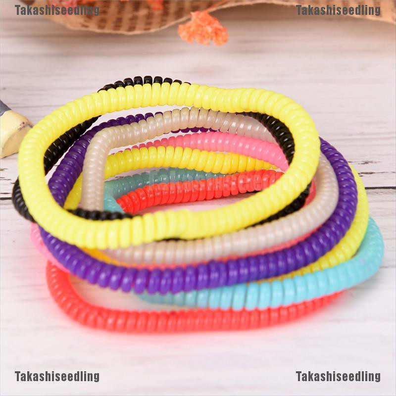 Set 10 dây cột tóc lò xo nhiều màu sắc dễ thương