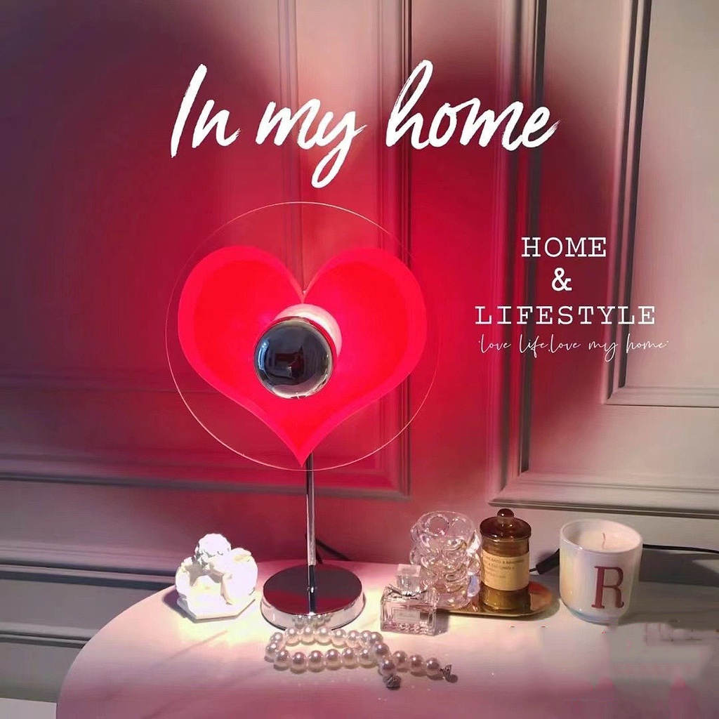 Đèn bàn trang trí decor lãng mạng trái tim tình yêu