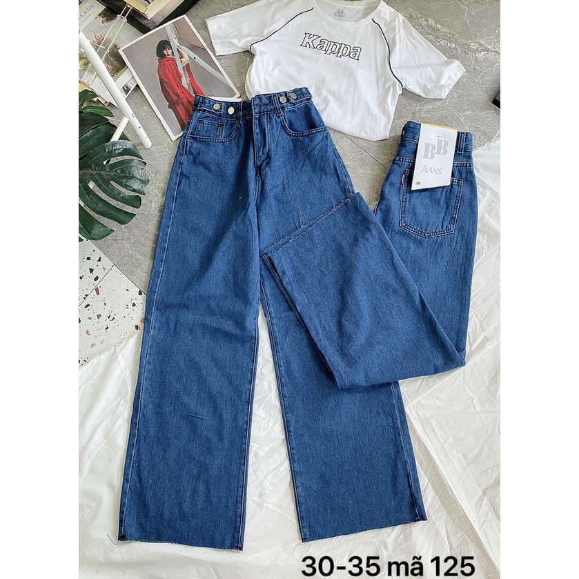 Quần baggy jean nữ ống rộng kiểu quần bò baggy suông lưng cao thời trang bigsize 2KJEAN MS125