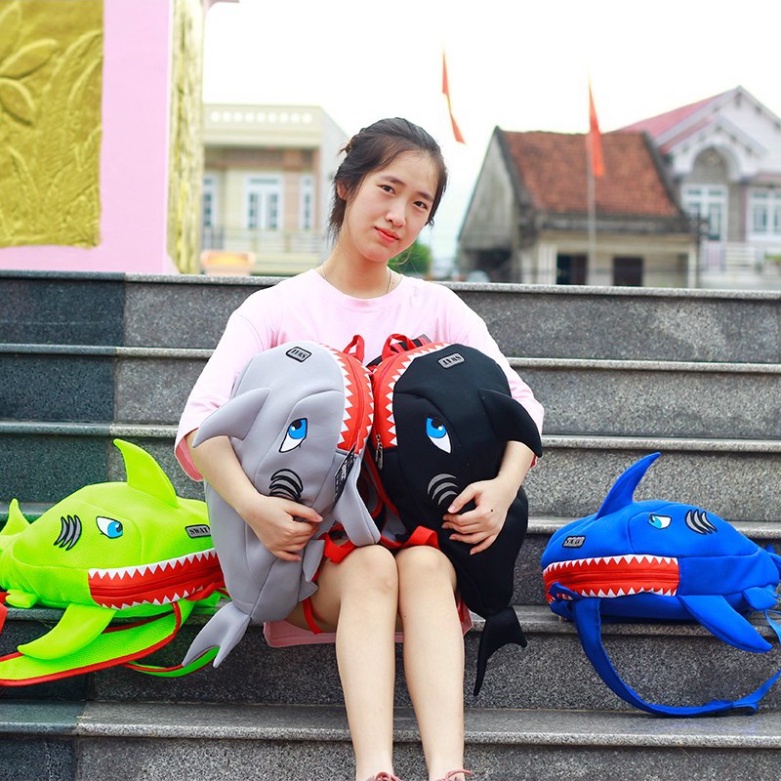 [NEW] Balo cá mập SWAT BABY SHARK siêu cute - Đựng nón bảo hiểm,sách vở, đồ dùng cần thiết - FREESHIP