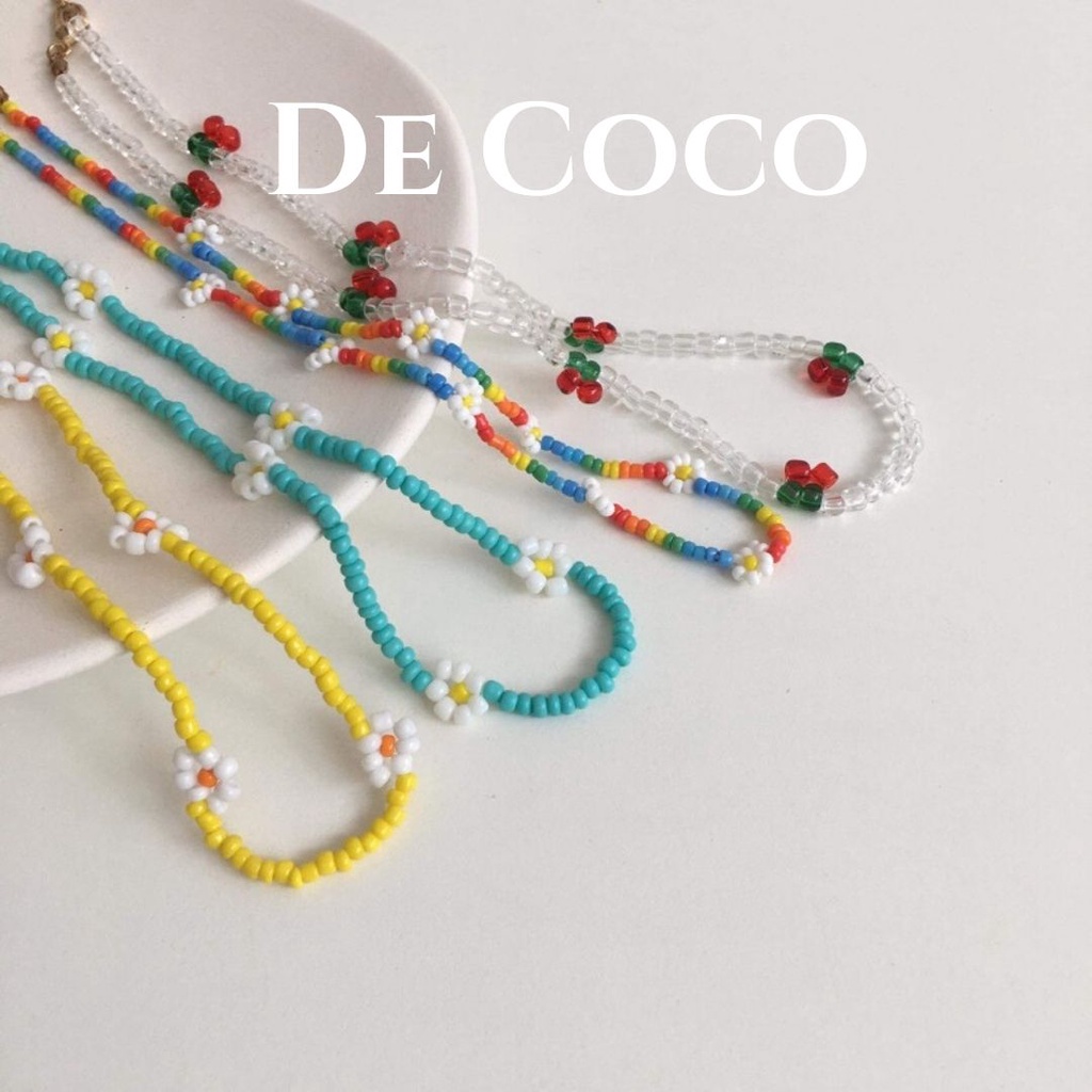 Vòng cổ hạt cườm hoa hot trend Cherry Coco decoco.accessories