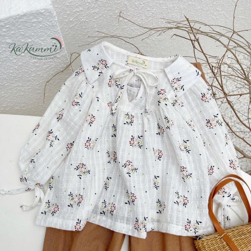Set áo nơ cổ quần bom (KM22-ST236) Kakummi