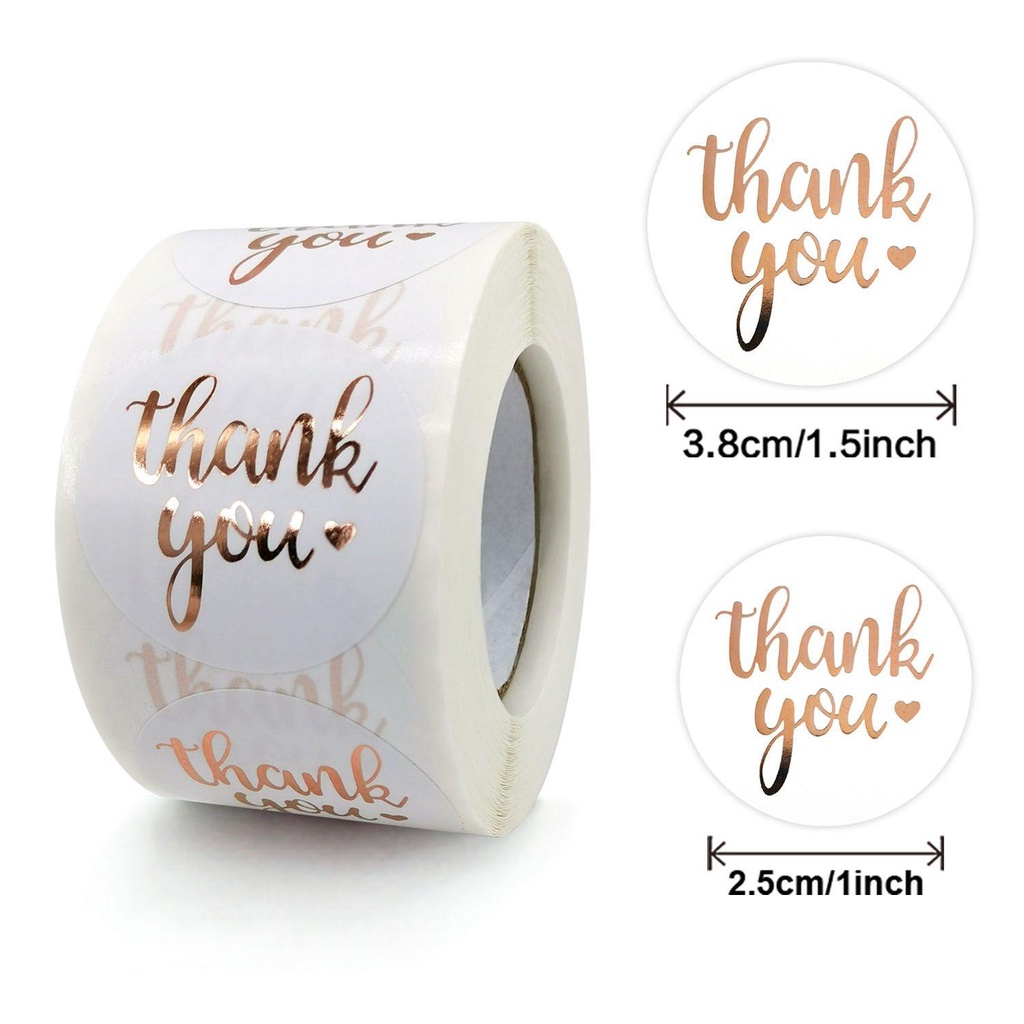 LANSEL Miếng Dán Niêm Phong Bao Bì In Chữ Thank You