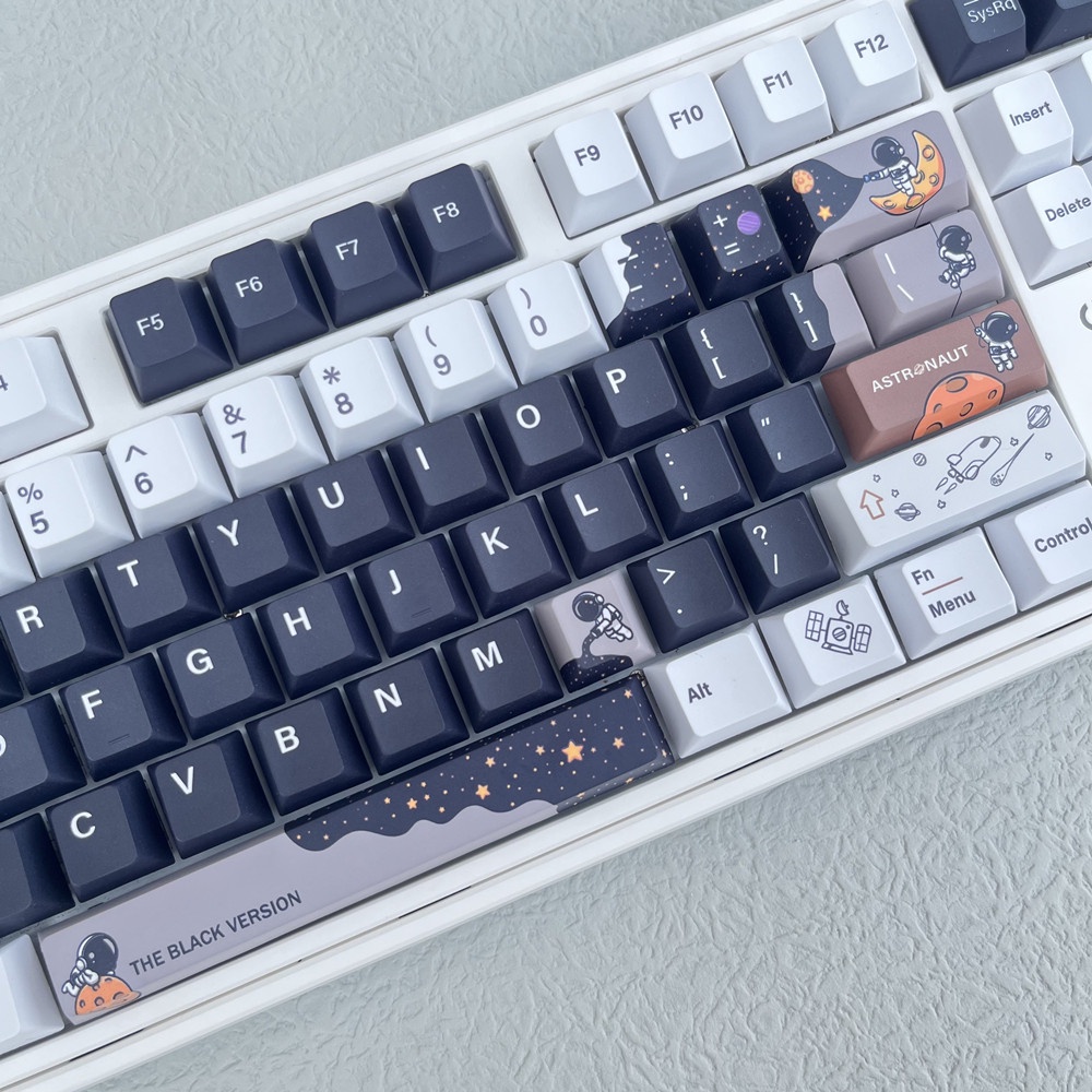 137 phím Black Astronaut Keycap Cherry Profile người không gian anime PBT DYE SUB bàn phím cơ học keycap