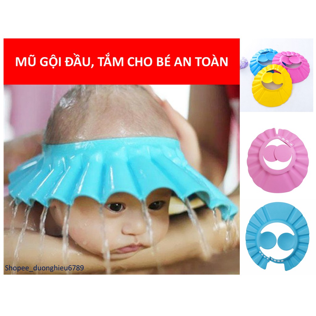 Mũ Gội Đầu, Nón Tắm Cắt Tóc Cho Bé