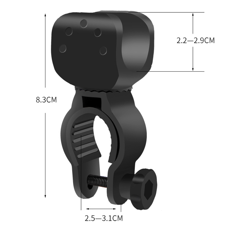 Giá đỡ đèn pin gắn tay lái xe đạp xoay 360 độ tiện dụng