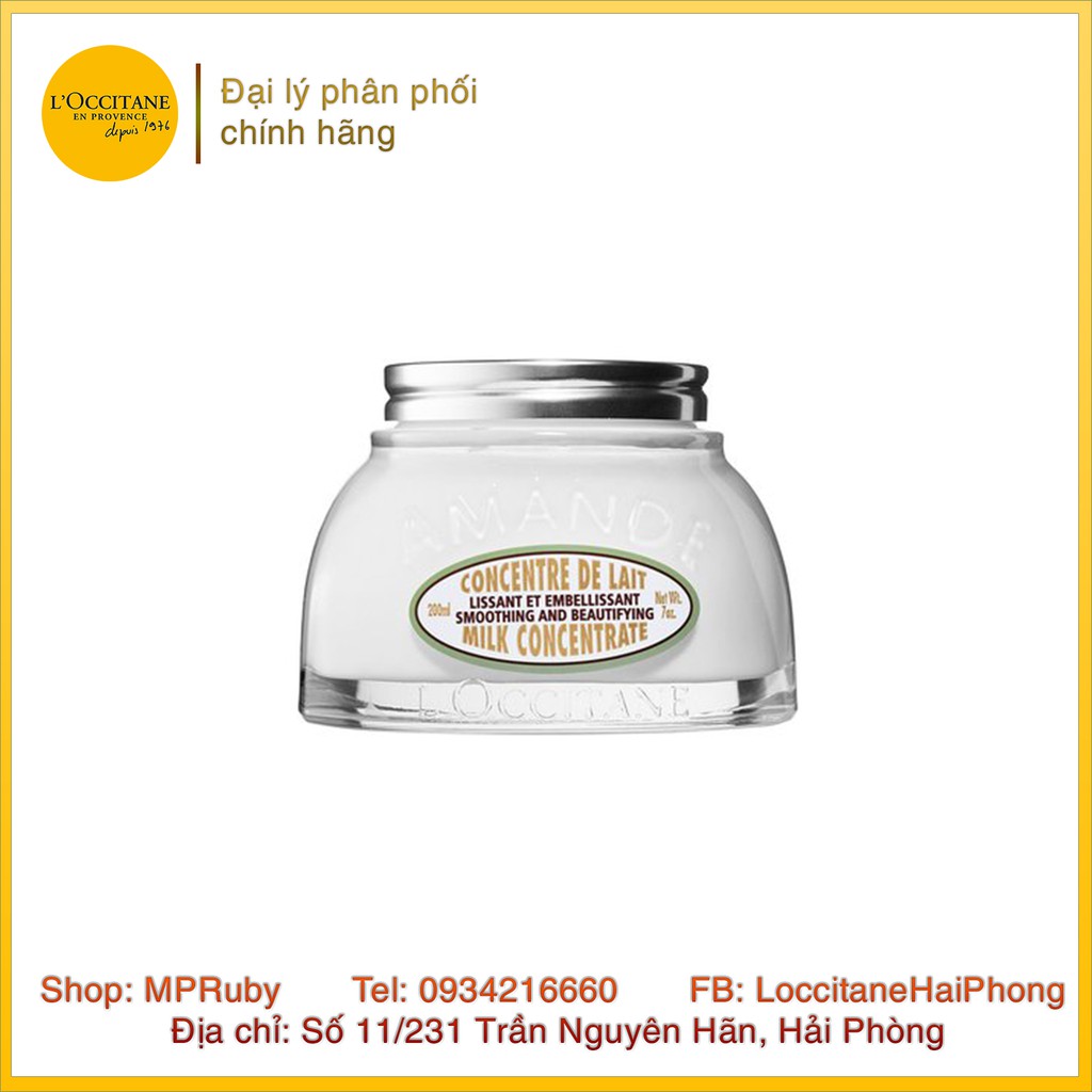 Kem Dưỡng Thể Săn Chắc Da L'Occitane Hạnh Nhân 200ml Almond Milk Concentrate Firming And Smoothing Body Cream