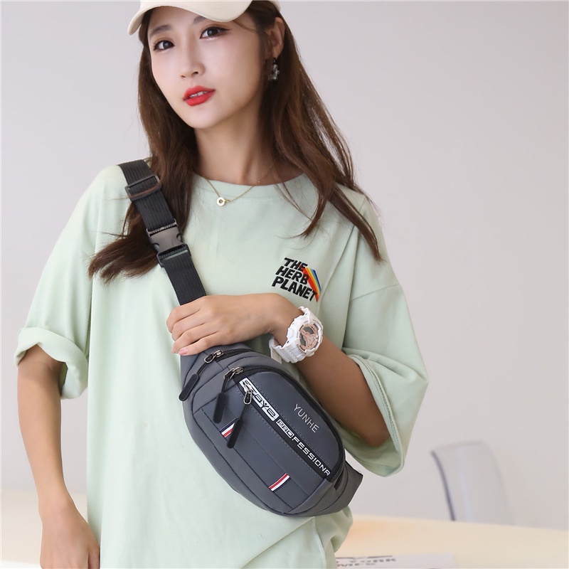 Túi đeo chéo thể thao làm từ vải oxford sức chứa lớn thời trang năng động cho nam và nữ