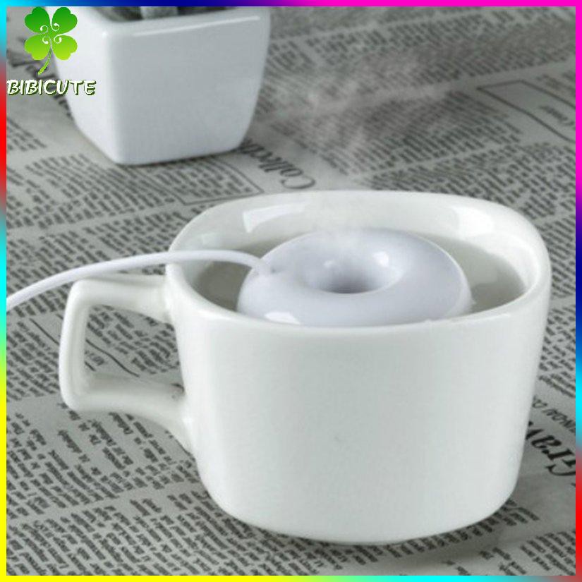 Máy Phun Sương Tạo Độ Ẩm Không Khí Mini Hình Bánh Donut Sạc Usb