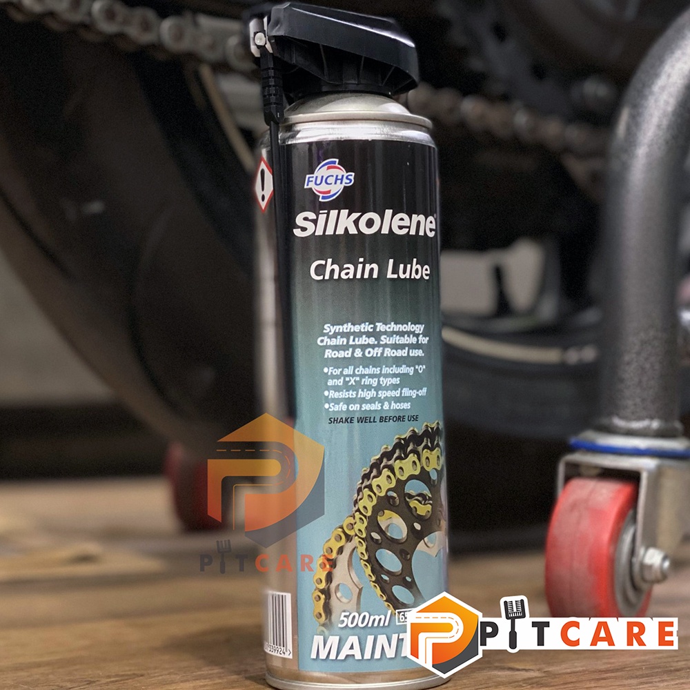 Xịt Dưỡng Sên Fuchs Silkolene Chain Lube 500ml Không Màu Không Văng Hoạt Động Trong Cường Độ Cao