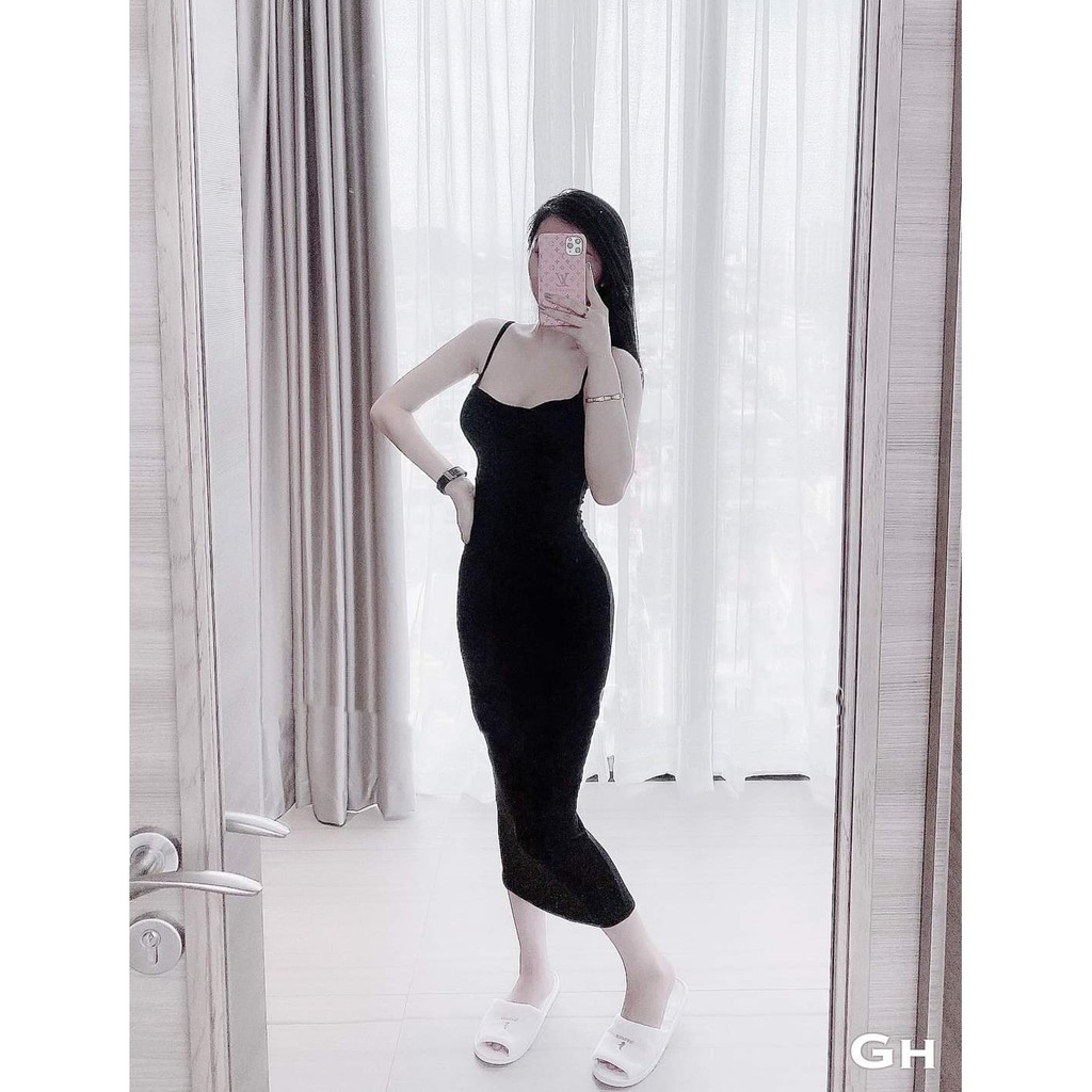 VÁY BODY 2S ĐEN MAXI CHO NỮ