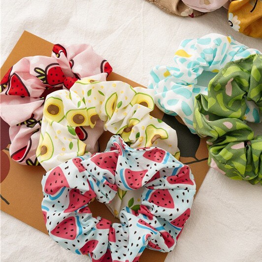 Dây Buộc Tóc Vải Scrunchies Sắc Màu Bốn Mùa Cho Bạn Nữ A506