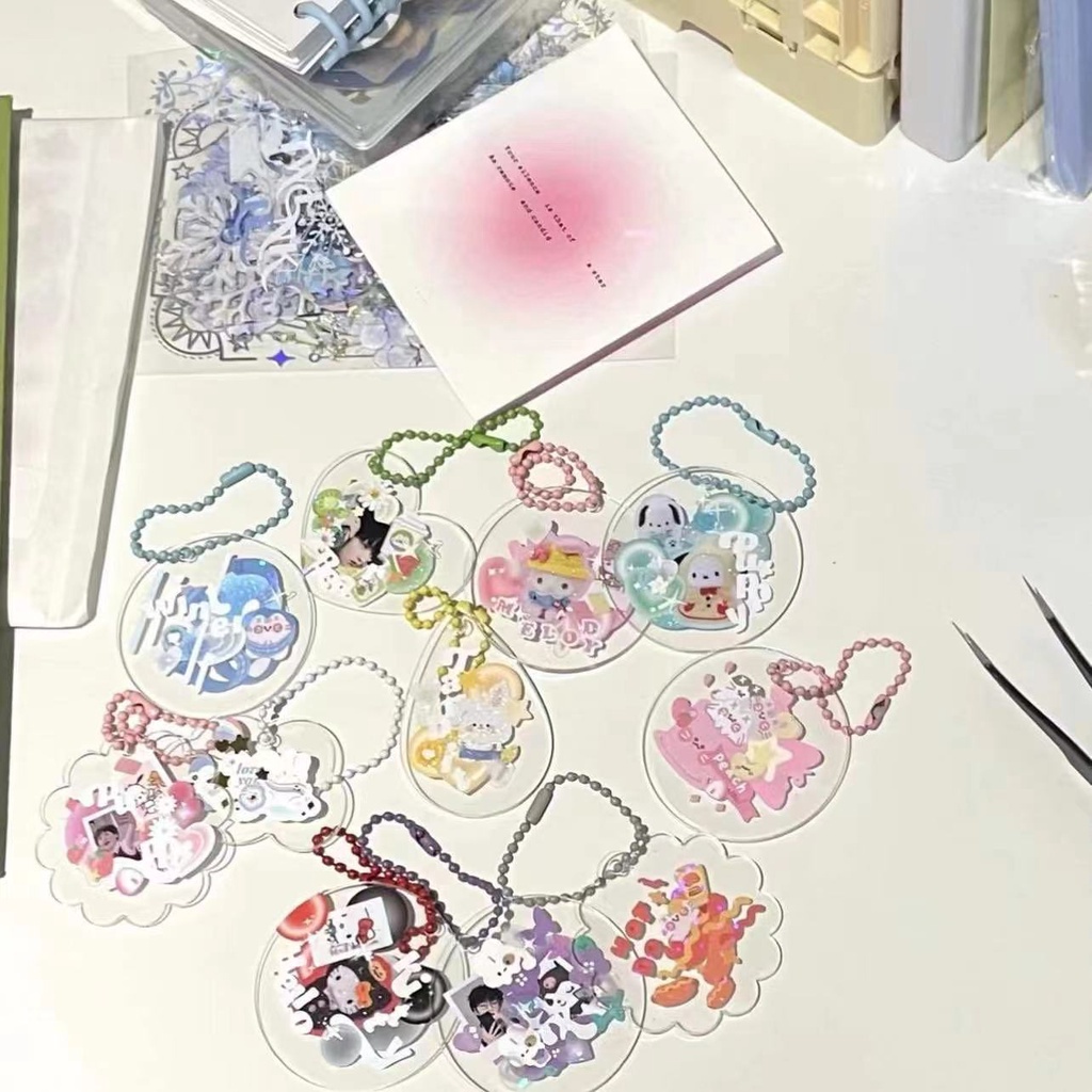 Phụ kiện mặt móc khóa/ Chuỗi dây hạt INFEEL.ME bằng acrylic sáng tạo DIY