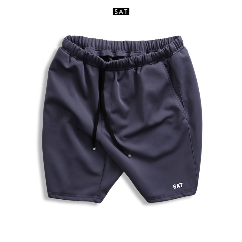 Quần short thể thao SAT vải thun poly cao cấp, dày dặn, co giãn nhẹ, chuẩn form - QC02