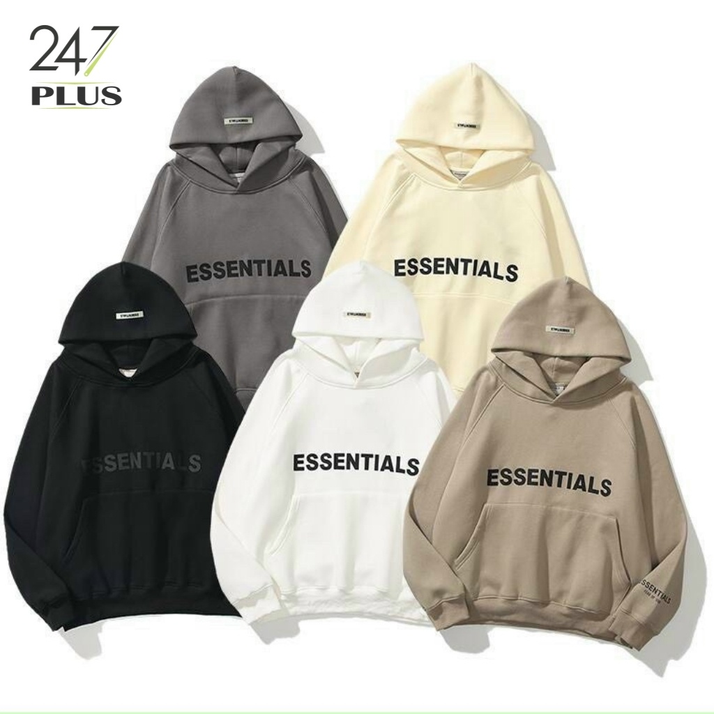 Áo Hoodie Nỉ Có Mũ Form Rộng ESSENTIALS Nhiều Màu Unisex Nam Nữ Ulzzang | BigBuy360 - bigbuy360.vn