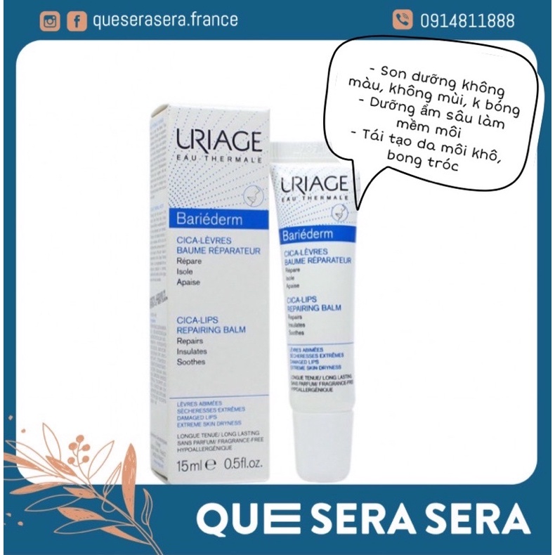 Son dưỡng môi Uriage Bariederm Cica-levres