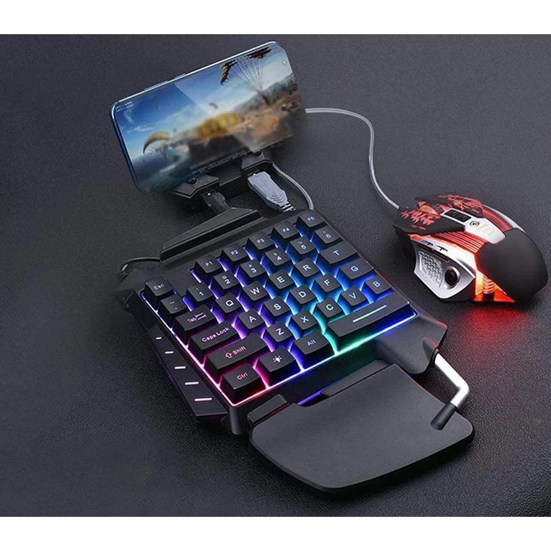 Bàn Phím Cơ Một Tay Có Đèn Led RGB Dành Cho Game Thủ