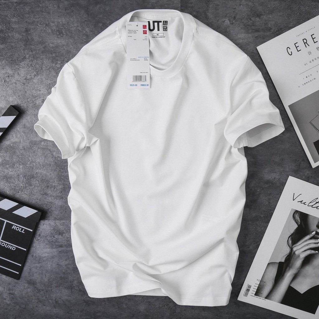Áo thun 100% cotton xuất dư Uni Basic (Form Âu - xem bảng size phần mô tả) Áo phông | BigBuy360 - bigbuy360.vn