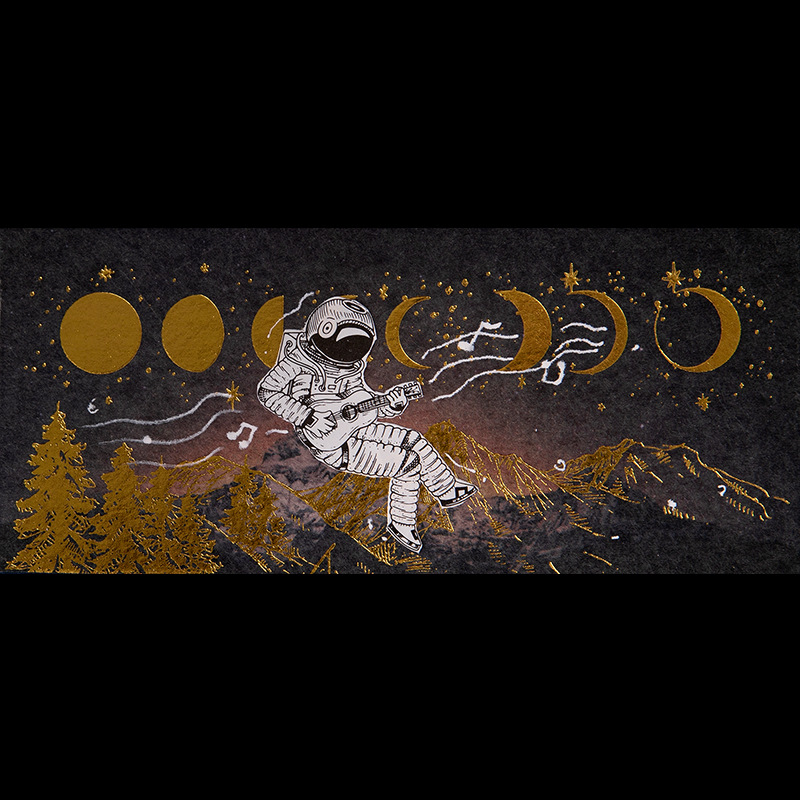 Hộp 46 Miếng Dán Hình Trang Trí Hoạ Tiết Phi Hành Gia