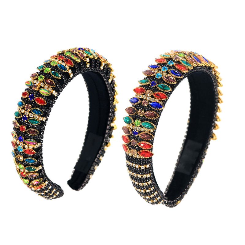 Băng Đô Đính Đá Nhiều Màu Sắc Phong Cách Baroque