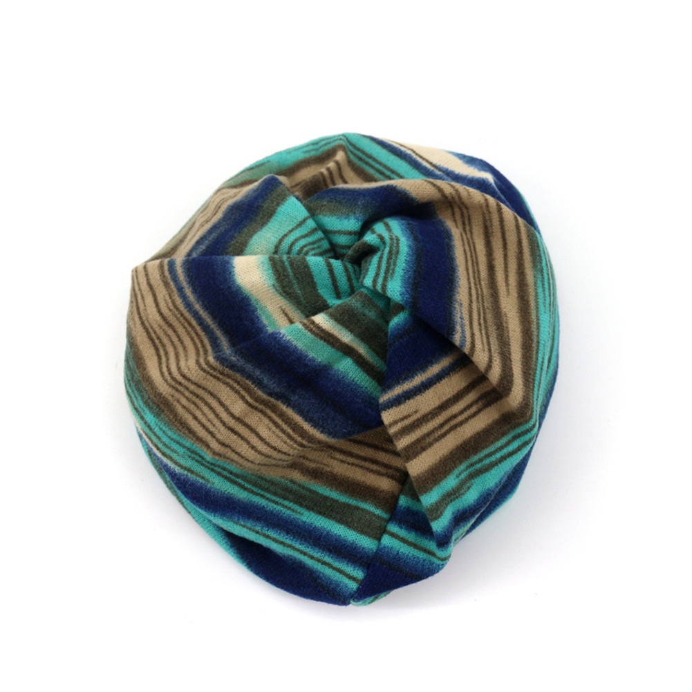 Mũ Turban Hai Lớp 2 Trong 1 Họa Tiết Kẻ Sọc Thời Trang Mùa Đông Cho Nam Và Nữ