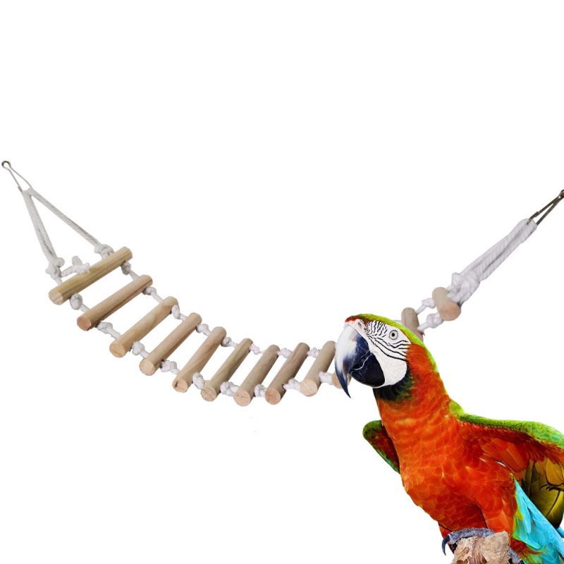 Thang Leo Đồ Chơi Bằng Gỗ Dễ Lắp Đặt Cho Chim Cảnh / Chuột Hamster Cỡ Nhỏ / Vừa
