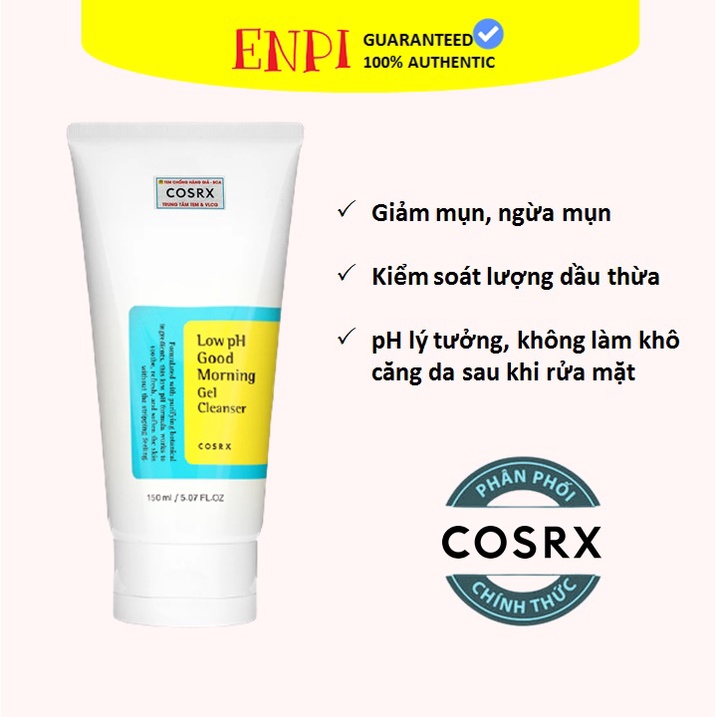 Sữa rửa mặt Cosrx Low pH Good Morning Gel Cleanser