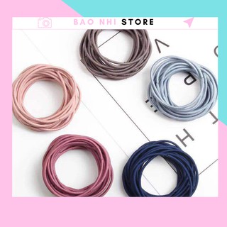 Set 100 dây buộc tóc Hàn Quốc có túi zip 88131 BẢO NHI SHOP