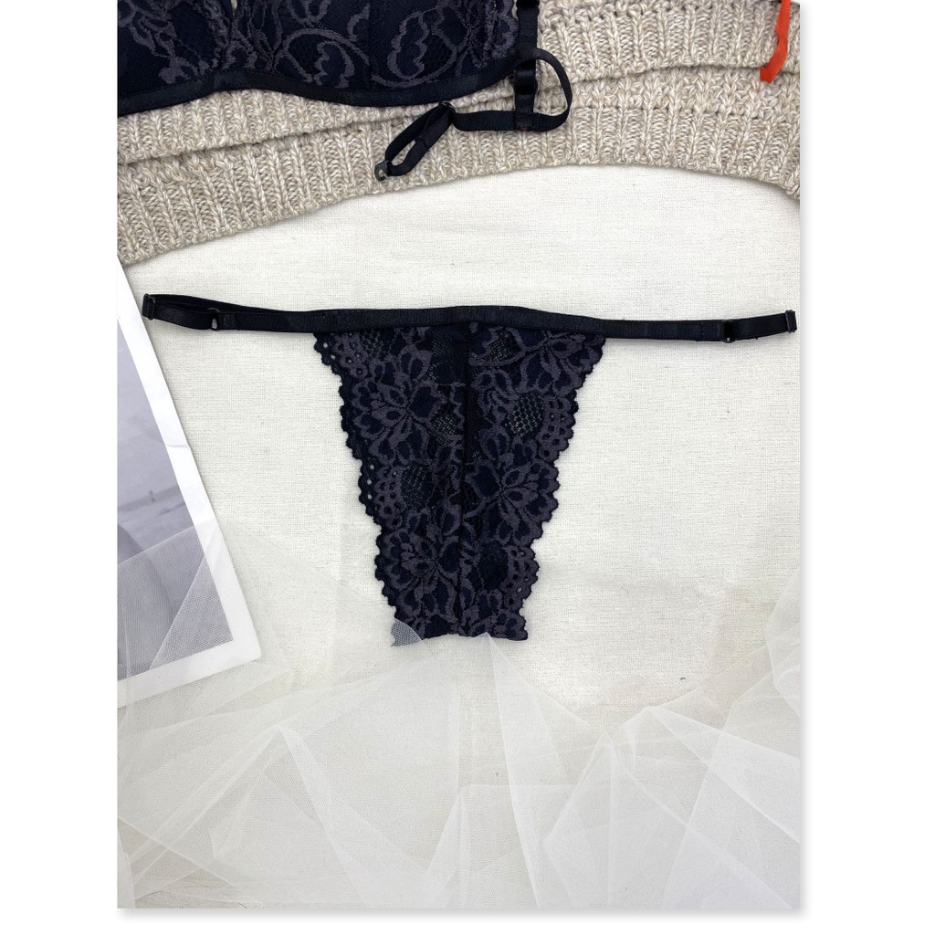 Đồ lót nữ sexy gợi cảm màu đen có dây áo ôm ngực, có mút mỏng, vải ren cao cấp thoáng mát BRAHY 064 | BigBuy360 - bigbuy360.vn