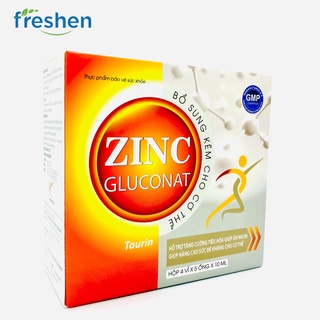 ZINC Gluconat - Bổ xung Kẽm cho cơ thể - 4 vỉ x 5 ống