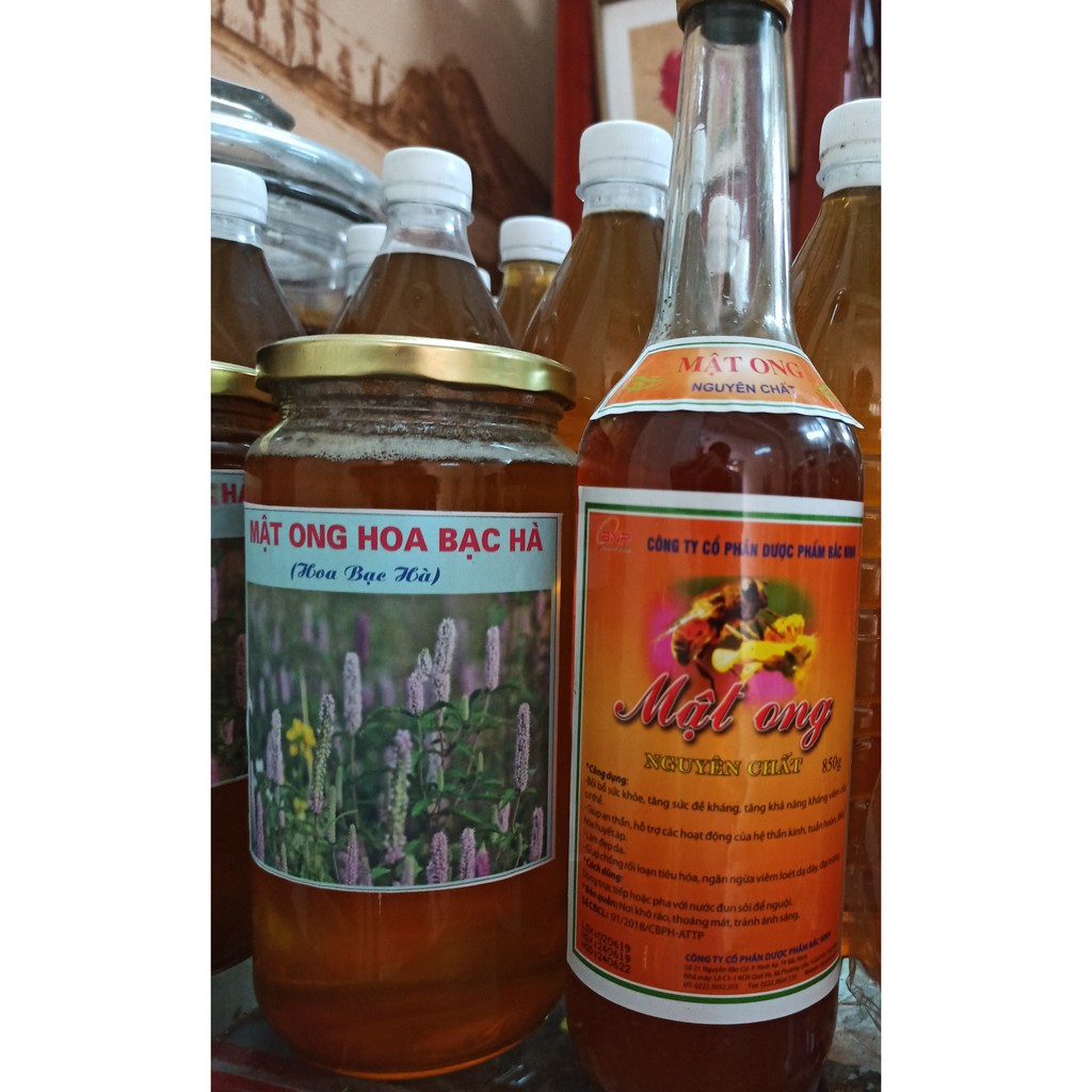 Mật ong Nhãn, Mật ong vải loại 1 Bắc Giang 1 lọ 500g của " Gia Lương tích thiện đường" giá 150k/ chai