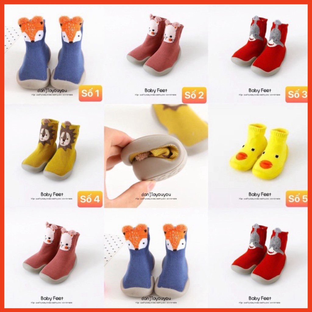 Giày bún hình thú cao cổ bé trai và bé gái hàng Quảng Châu cao cấp (GB13)