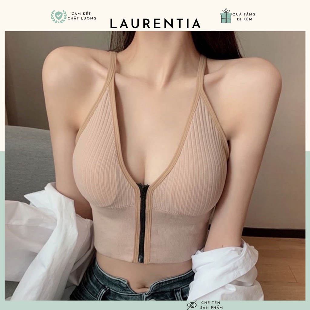 [Mã FAMARAL1 giảm 10K đơn 50K] Áo Bra Kéo Khoá Khoét Sâu Sexy, Sẵn Mút Ngực Cao Cấp Siêu Xinh BR252 | WebRaoVat - webraovat.net.vn