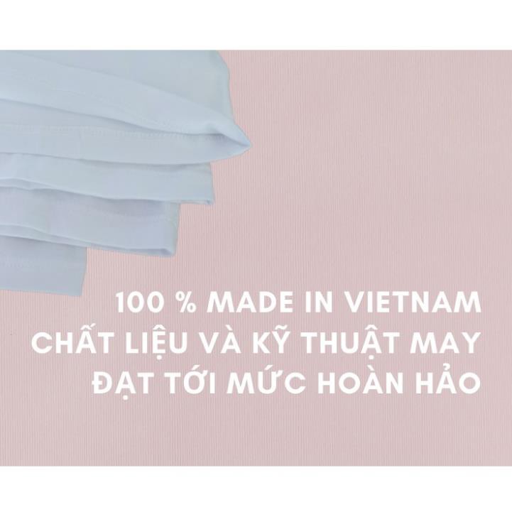 Áo thun Kháng khuẩn cổ tim Trắng, Hoạ tiết Hoa hồng. Thêu tay (Handmade), 100% Cotton Sang Mịn . ,