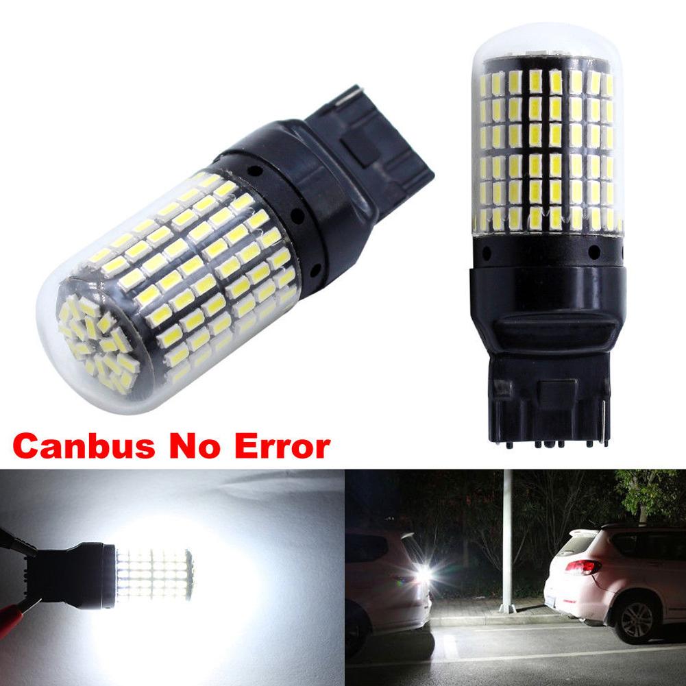 Bóng đèn LED 1Pc T20 7440 3014 144smd CanBus Không có đèn báo lỗi cho đèn tín hiệu rẽ trên ô tô Không có đèn flash