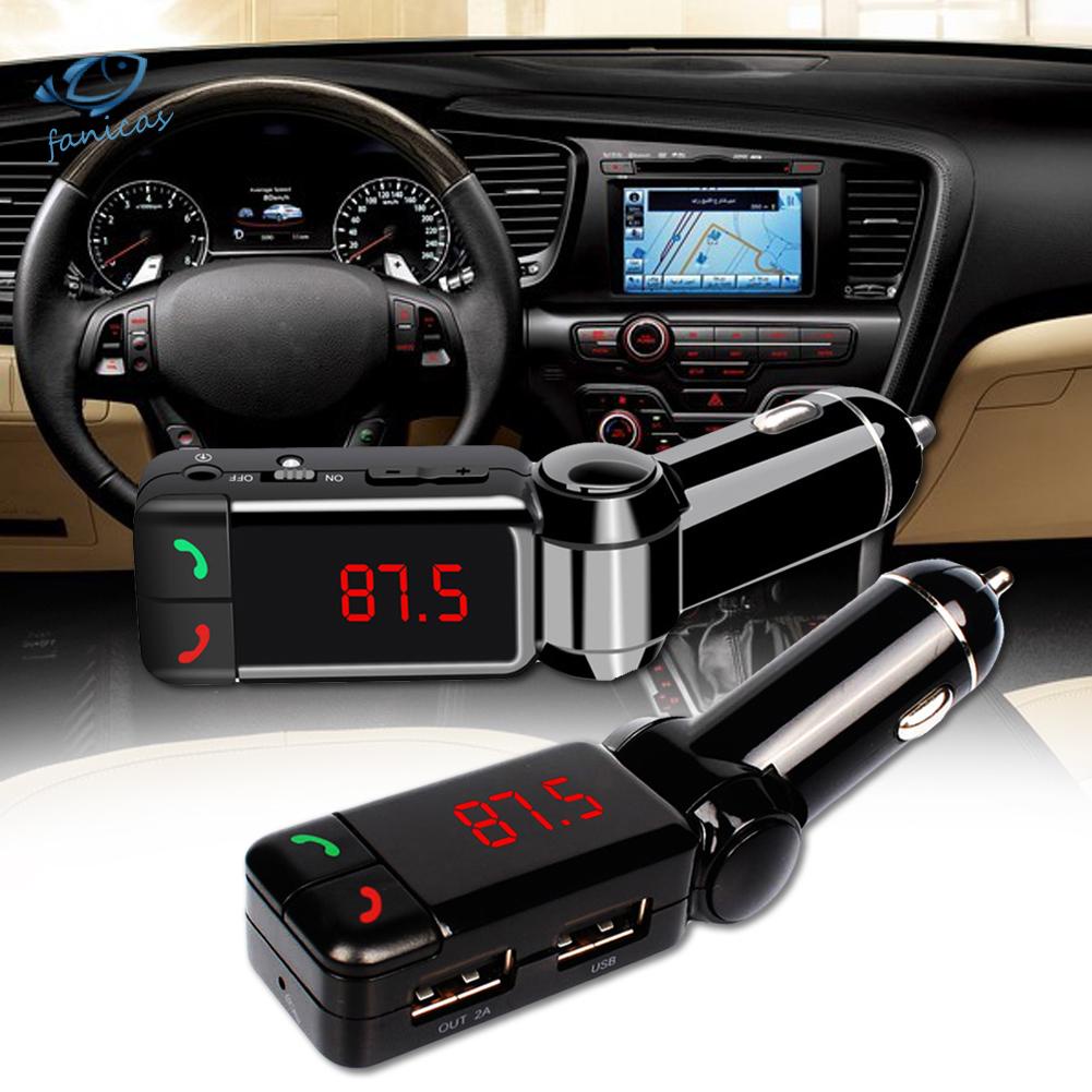 Tẩu Sạc Trên Ô Tô Ficas Kết Nối Bluetooth Tích Hợp Máy Nghe Nhạc MP3 Cổng USB
