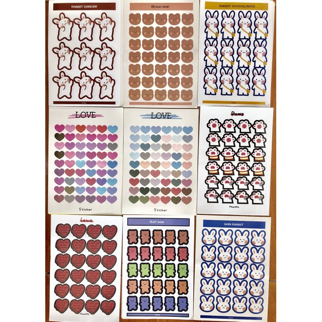 Zanmoo Hà Nội - Sticker DIY 43 hình kute Zanmoo, Sticker trang trí tập,vở, đồ dùng học tập, Vali , bàn học