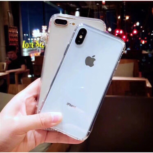 Ốp lưng Iphone 7plus,8plus,iphoneX trong suốt không ngả màu