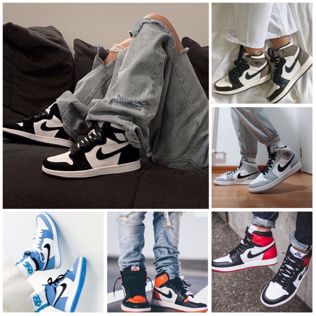 Giày Jordan 1 cổ cao các màu Hot Trend thể thao sneaker nam nữ,hàng JD1 high Full Box Full bill
