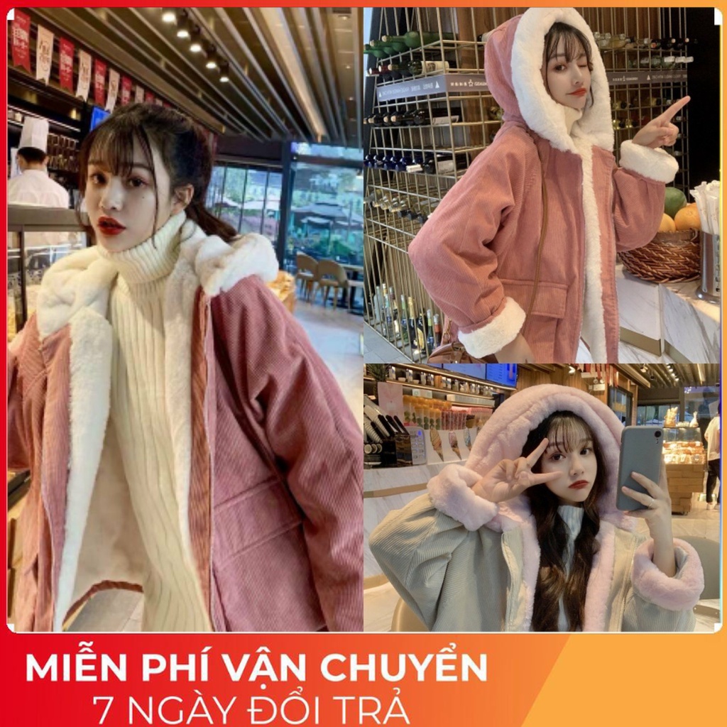 Áo Khoác 3 Màu Nhung Lót Lông dưới 65k Túi Trước , Áo 2 Lớp Khóa Kéo Có Mũ G049 - zeni69 store