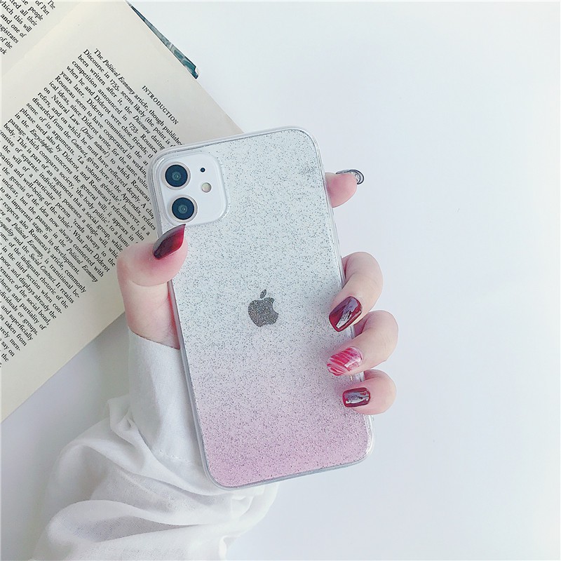 Ốp lưng iphone Kim Tuyến Ombre viền trong chống ố 5/5s/6/6plus/6s/6splus/7/7plus/8/8plus/x/xs/11/12/pro/max/plus/promax | BigBuy360 - bigbuy360.vn