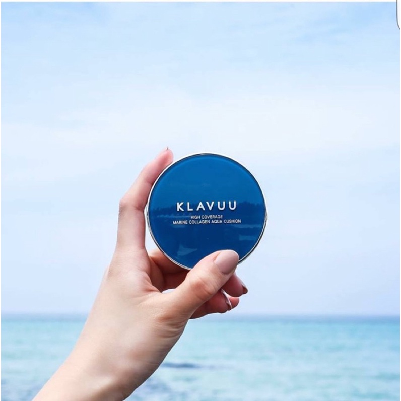 Phấn nước Klavuu Blue Pearlsation High Coverage Marine Collagen Aqua Cushion SPF50+ PA+++ 12g