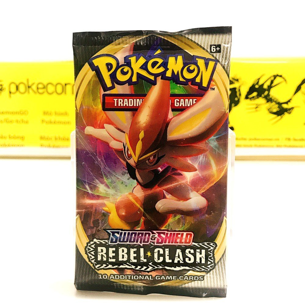 [Siêu rẻ] 01 pack bài Pokemon Rebel Clash SS2 TCG Chính Hãng Mới 100% - Túi Thẻ Bài Pokemon (Art Ngẫu Nhiên)