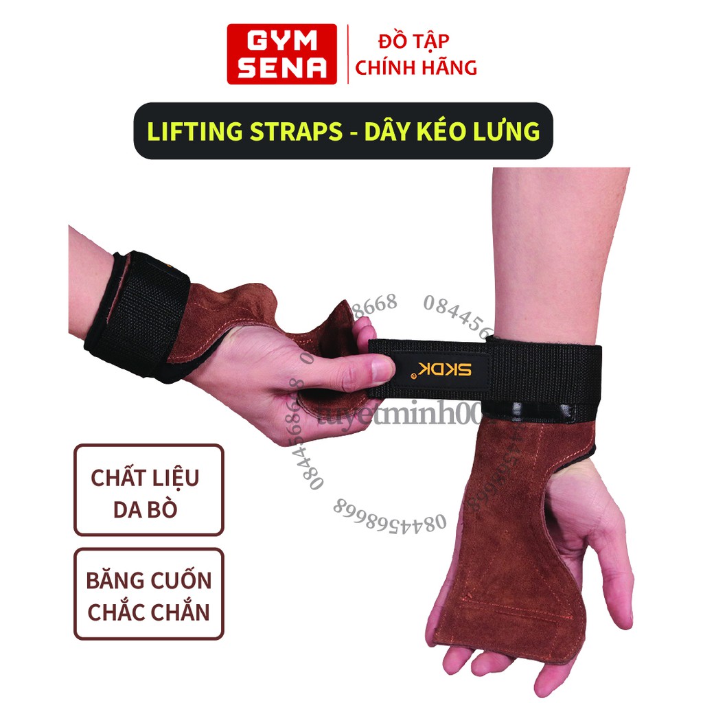 Găng Tay Tập GYM Hở Mu Da Bò Wrist Guard Aolikes (1 Đôi)