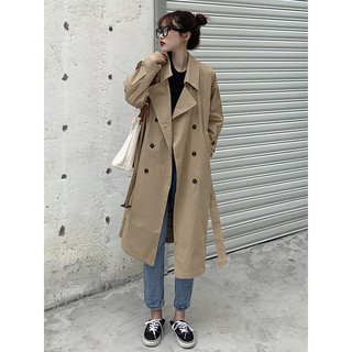 (HÀNG SẴN) Áo khoác nữ kaki dáng dài thu đông Style Hàn Quốc - Có ảnh thật