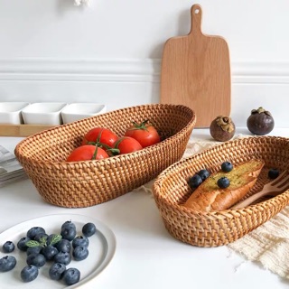 Khay đựng đồ mây tre đan