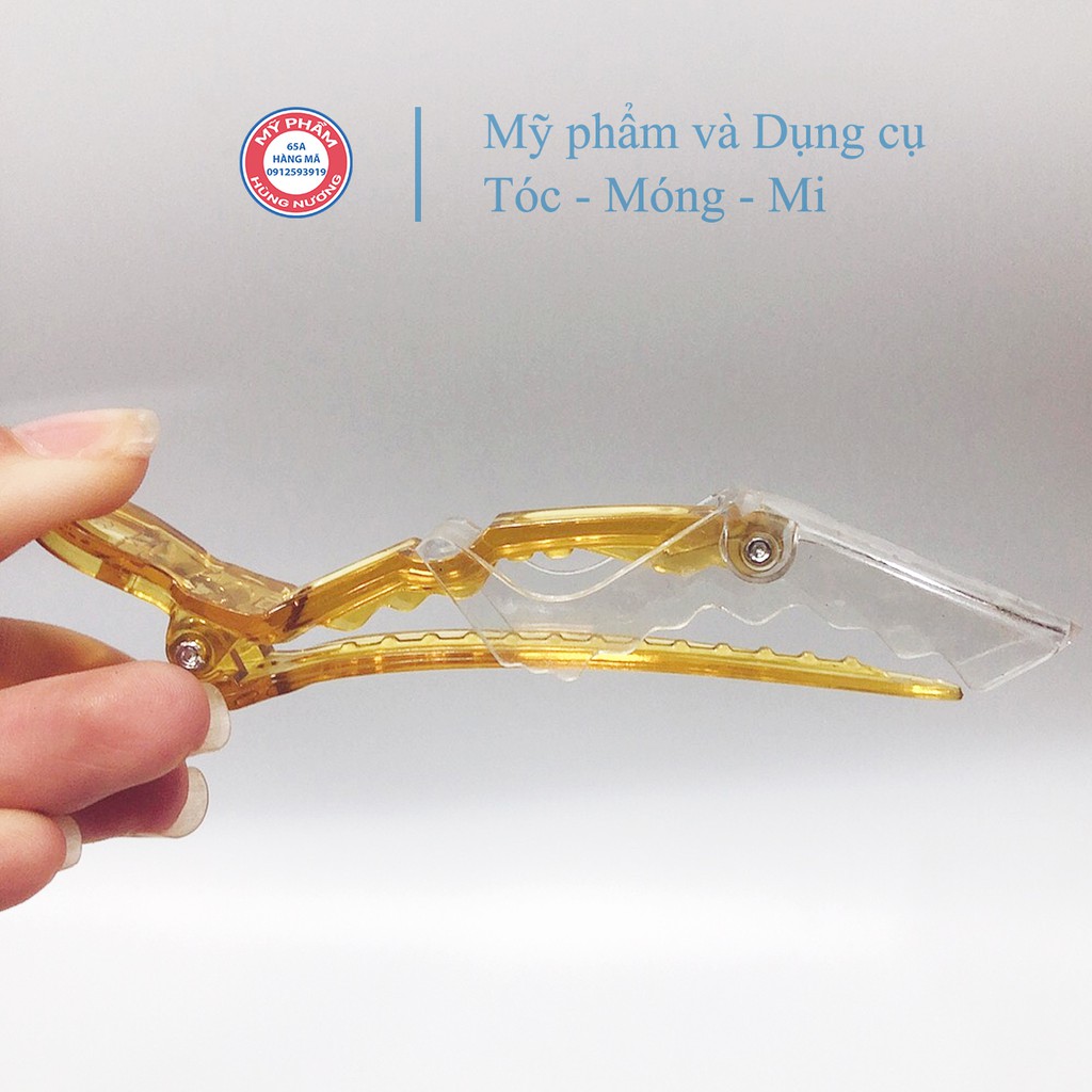 Kẹp vịt cá sấu nhựa trong vỉ 6 chiếc