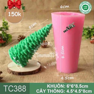 Khuôn Silicon Cây Thông Cao 8 Cm