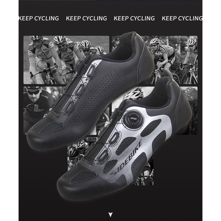 Giày Xe Đạp Side Bike SD015 Pro Rd Đế Carbon Black & Silver